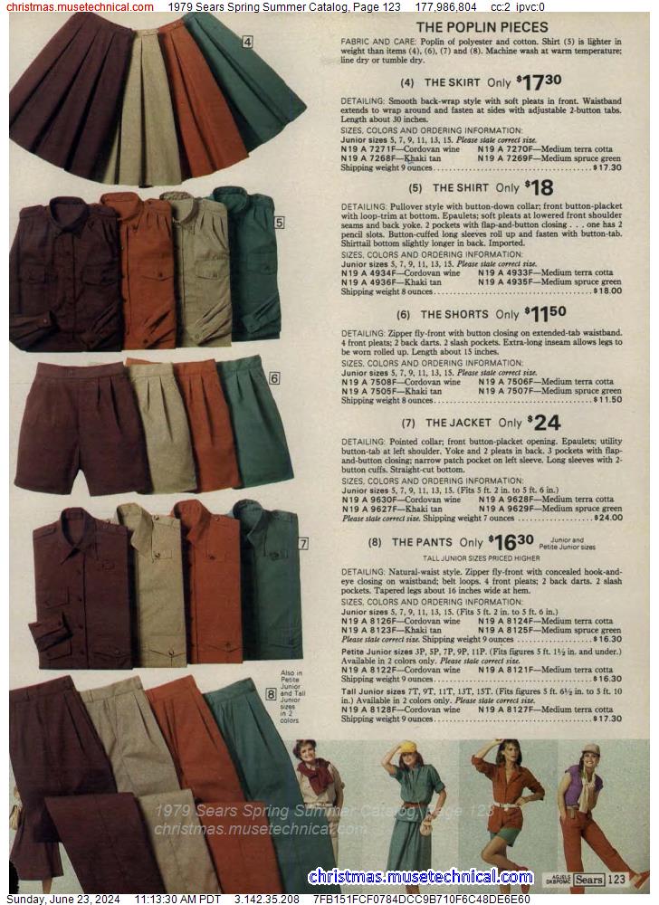 1979 Sears Spring Summer Catalog, Page 123