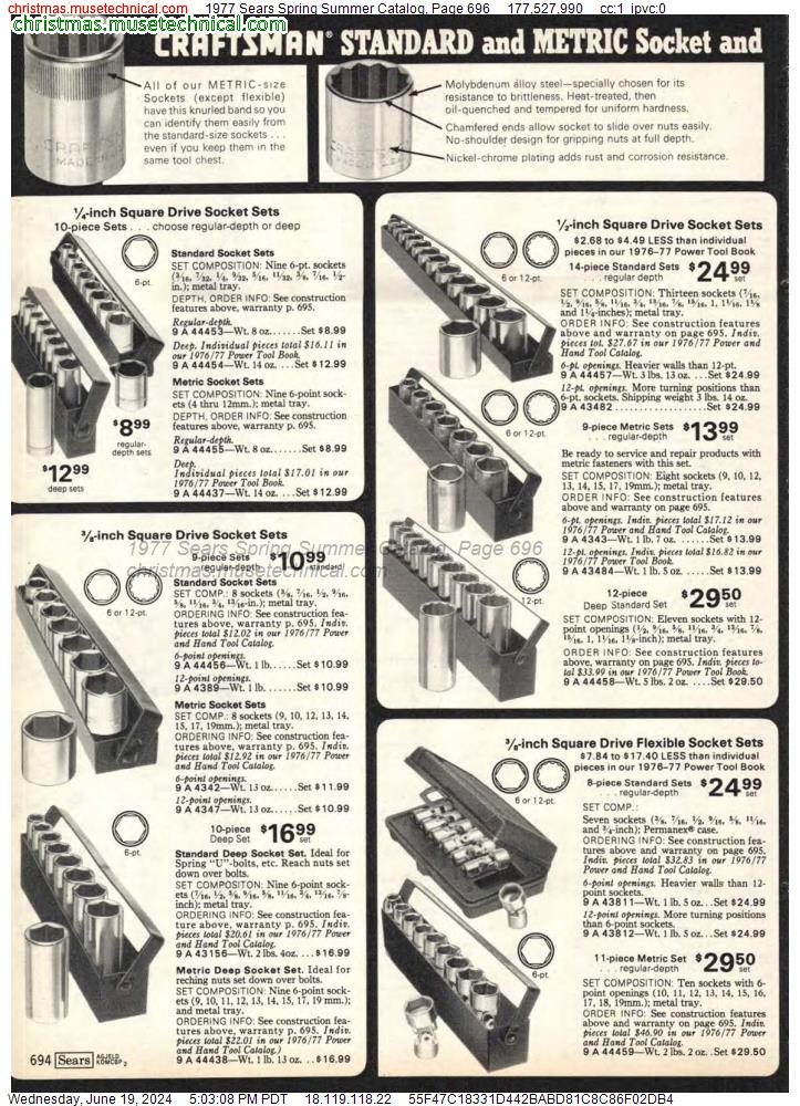 1977 Sears Spring Summer Catalog, Page 696