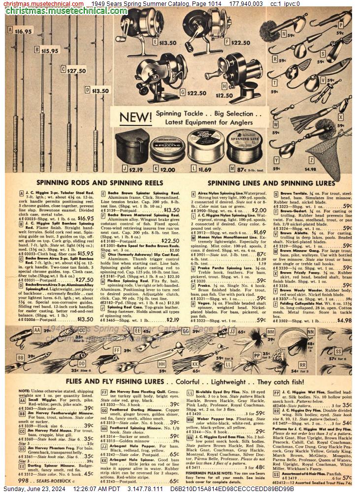 1949 Sears Spring Summer Catalog, Page 1014