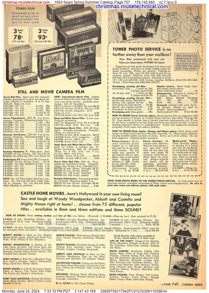1950 Sears Spring Summer Catalog, Page 757