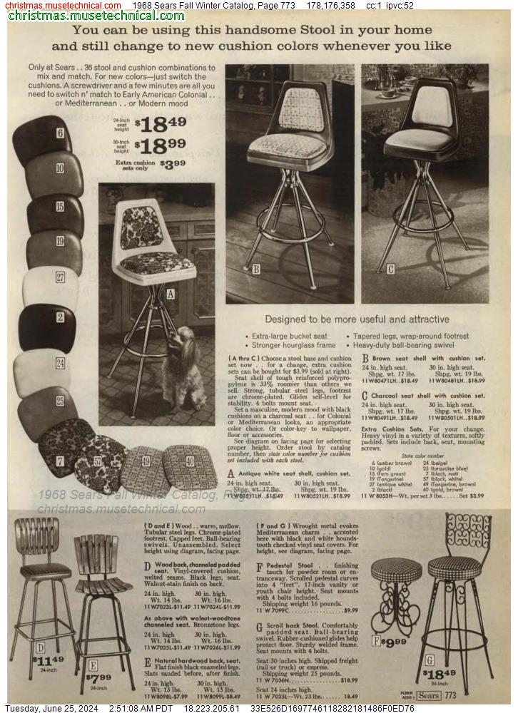1968 Sears Fall Winter Catalog, Page 773
