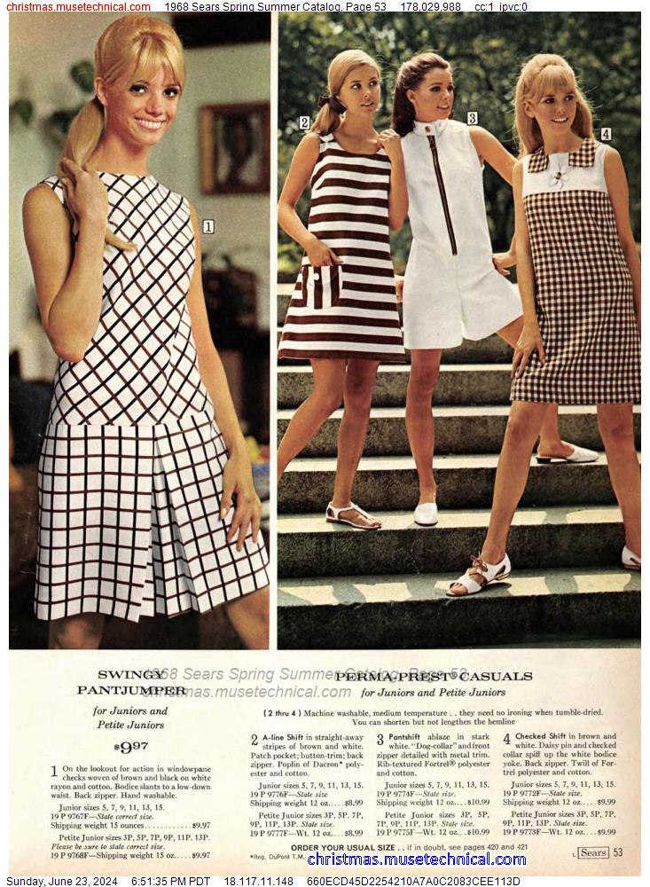 1968 Sears Spring Summer Catalog, Page 53