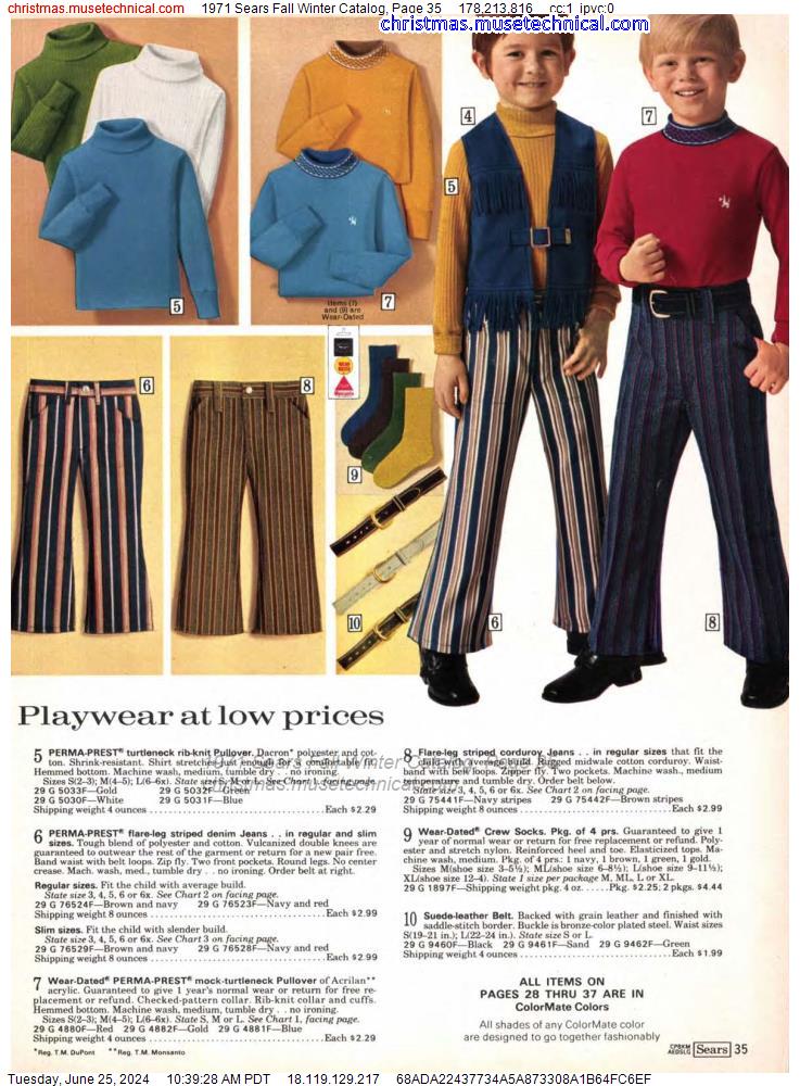 1971 Sears Fall Winter Catalog, Page 35