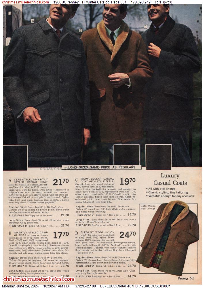 1966 JCPenney Fall Winter Catalog, Page 551