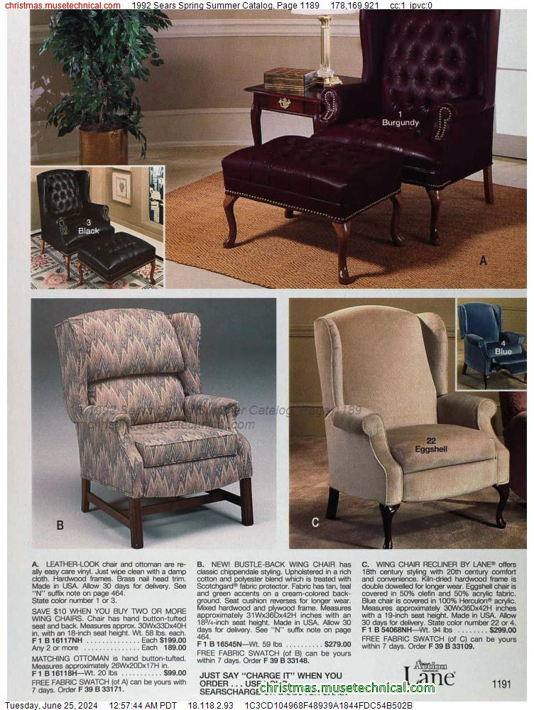 1992 Sears Spring Summer Catalog, Page 1189