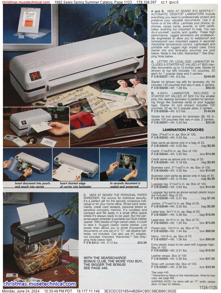 1992 Sears Spring Summer Catalog, Page 1123