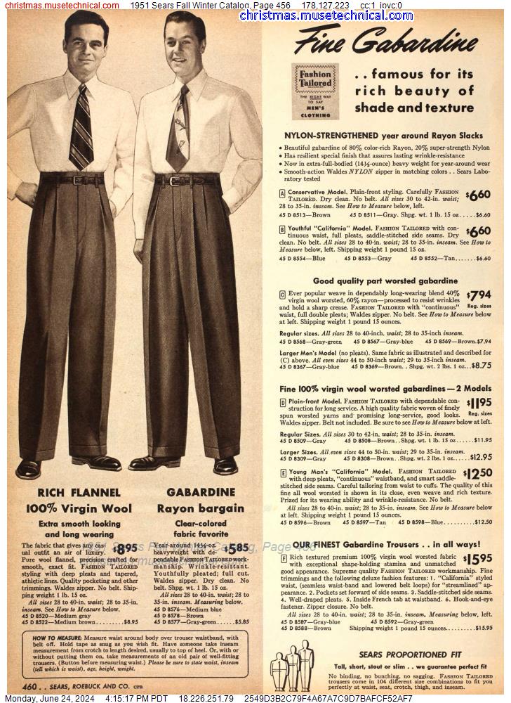 1951 Sears Fall Winter Catalog, Page 456