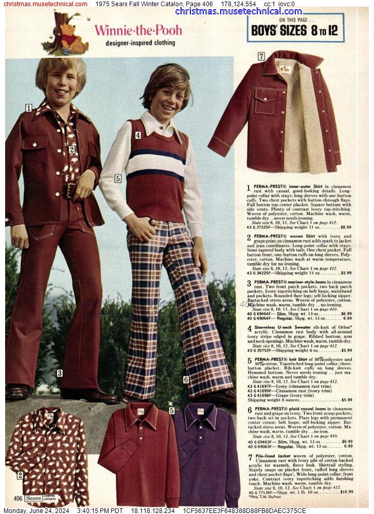 1975 Sears Fall Winter Catalog, Page 406