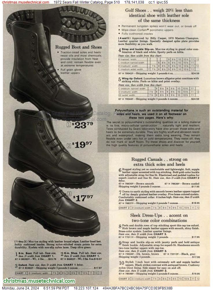 1972 Sears Fall Winter Catalog, Page 510
