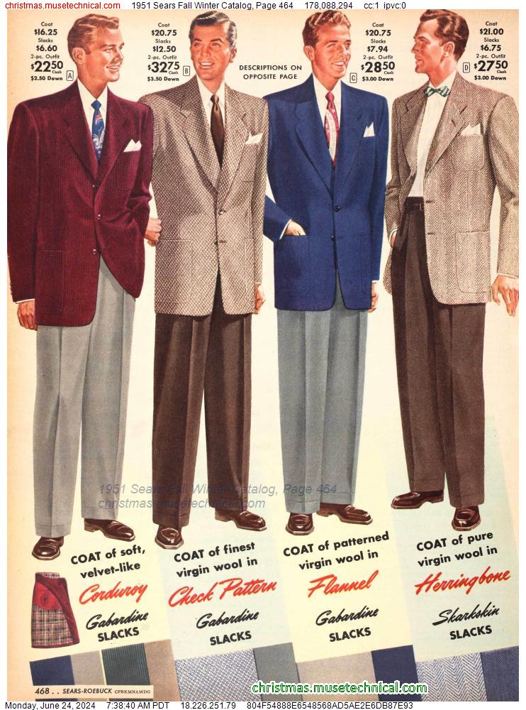 1951 Sears Fall Winter Catalog, Page 464