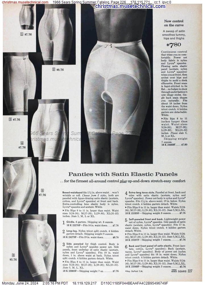 1966 Sears Spring Summer Catalog, Page 226