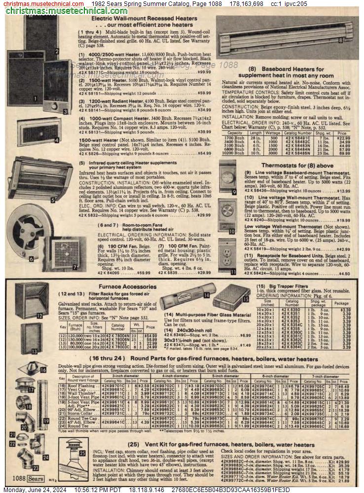 1982 Sears Spring Summer Catalog, Page 1088