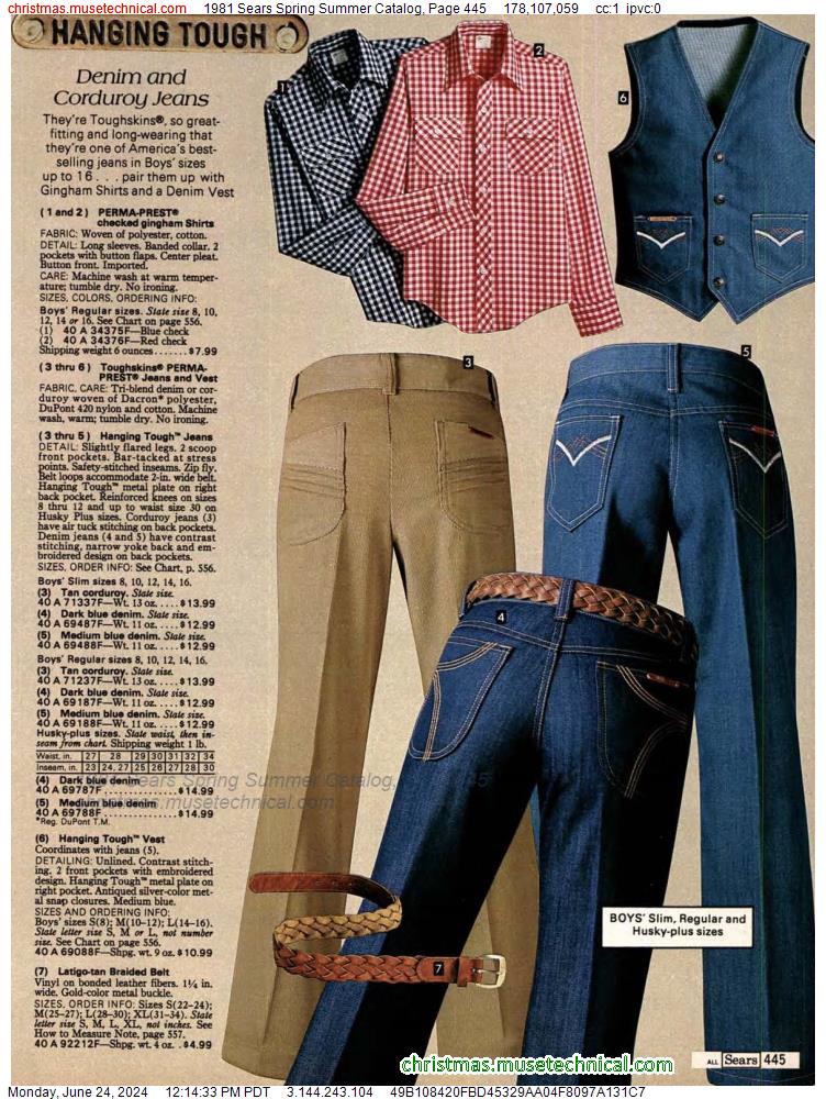 1981 Sears Spring Summer Catalog, Page 445