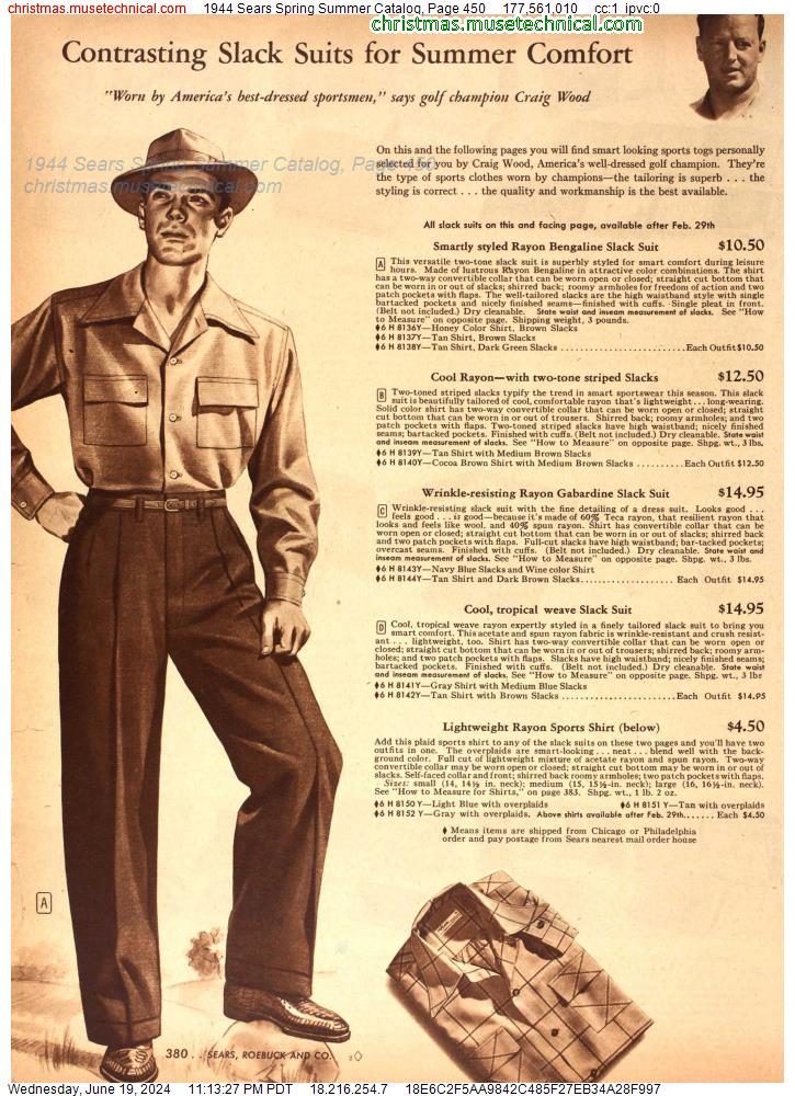 1944 Sears Spring Summer Catalog, Page 450