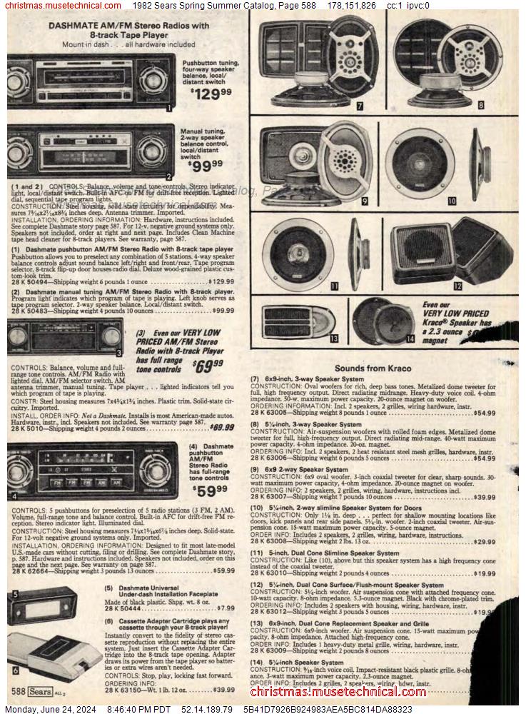 1982 Sears Spring Summer Catalog, Page 588