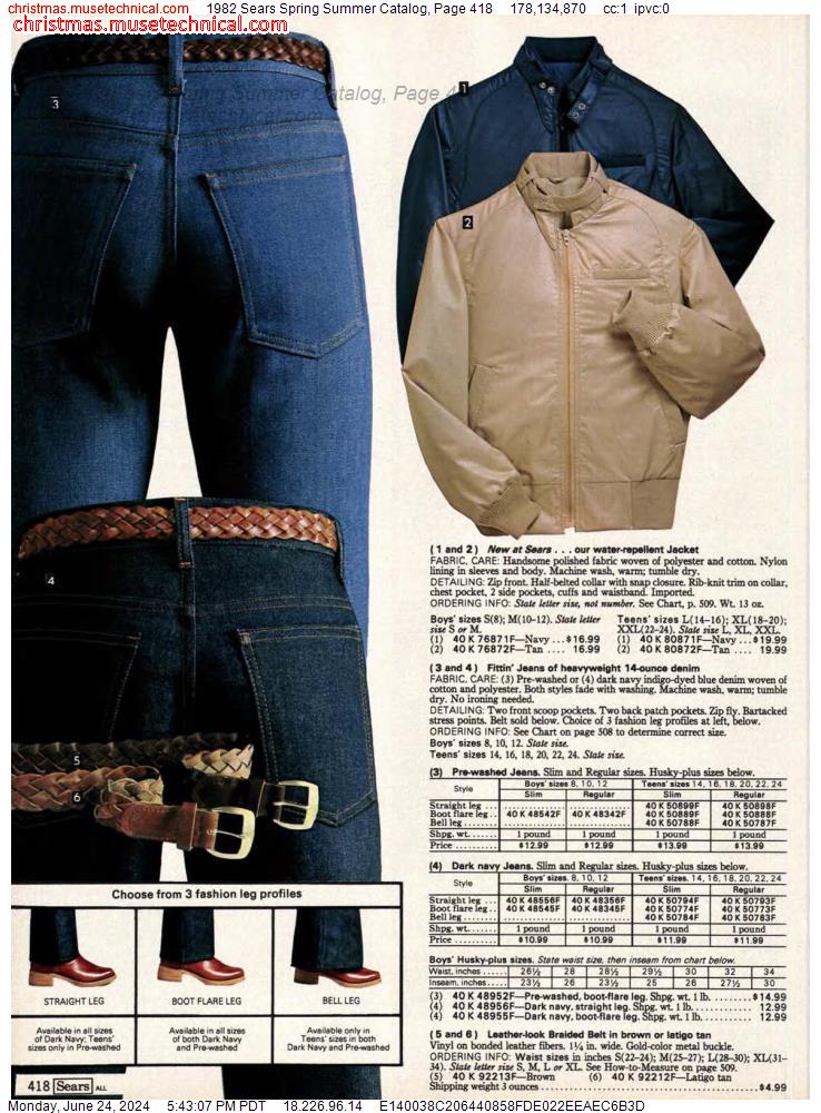 1982 Sears Spring Summer Catalog, Page 418