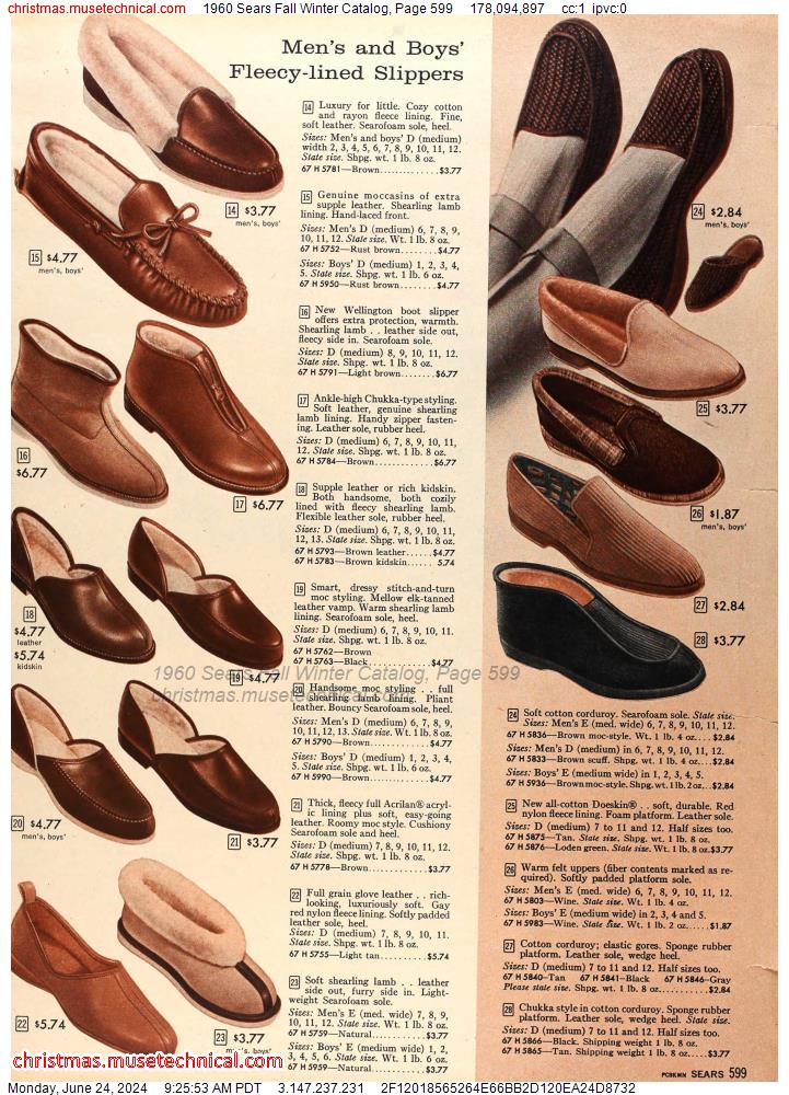 1960 Sears Fall Winter Catalog, Page 599