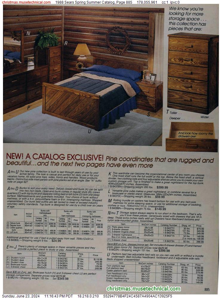 1988 Sears Spring Summer Catalog, Page 885