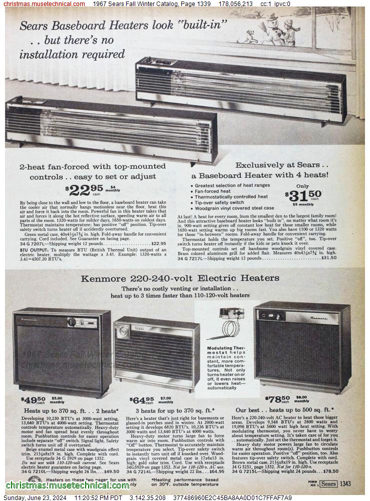 1967 Sears Fall Winter Catalog, Page 1339