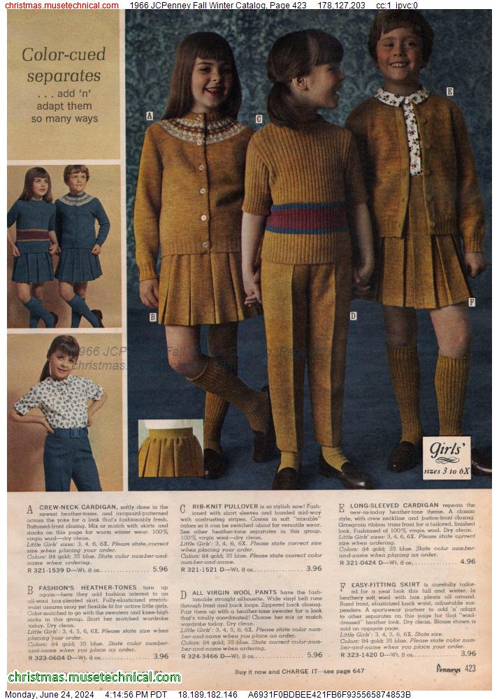 1966 JCPenney Fall Winter Catalog, Page 423