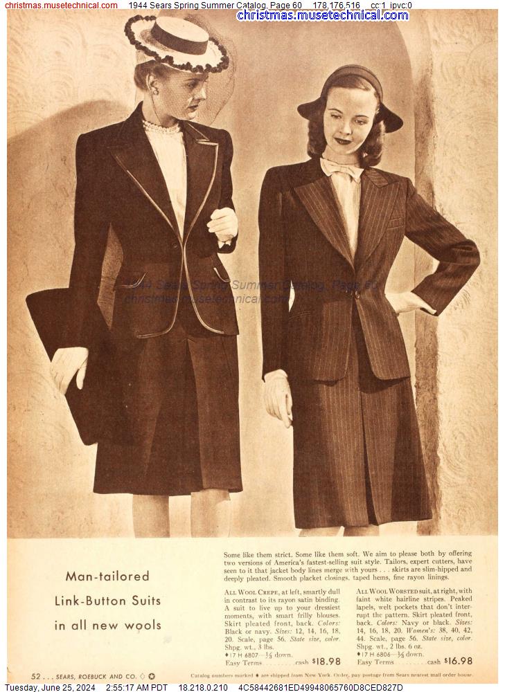 1944 Sears Spring Summer Catalog, Page 60
