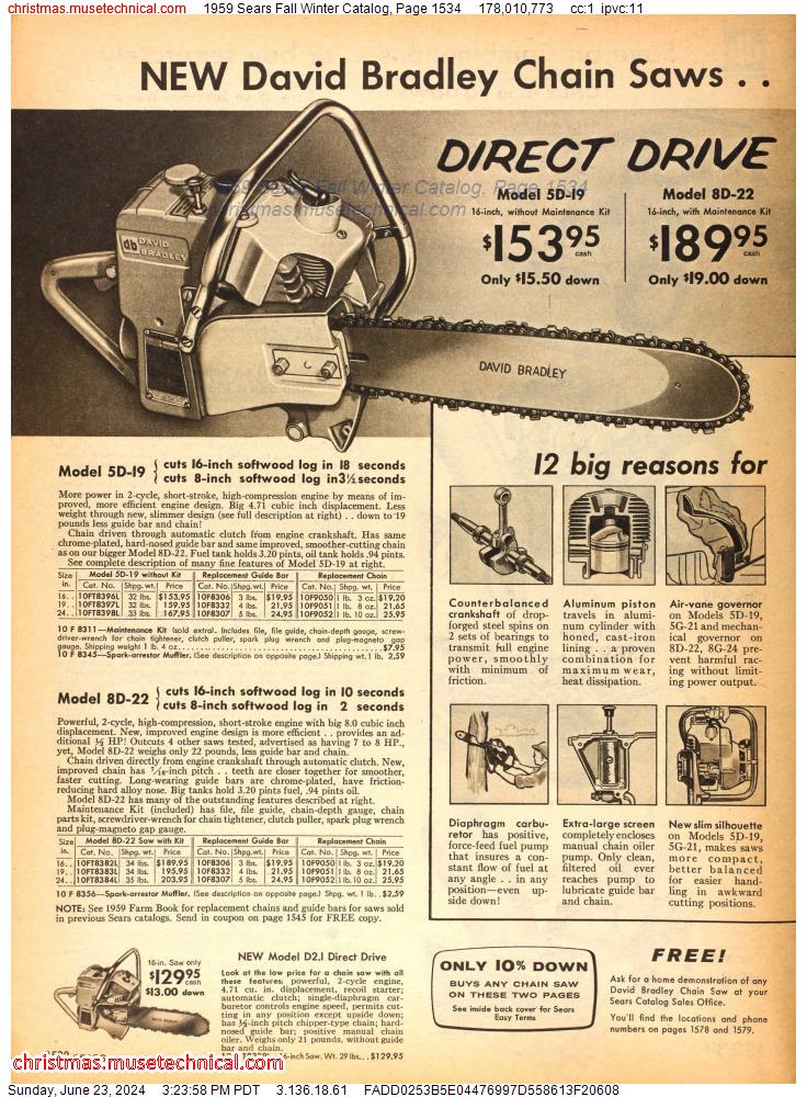 1959 Sears Fall Winter Catalog, Page 1534