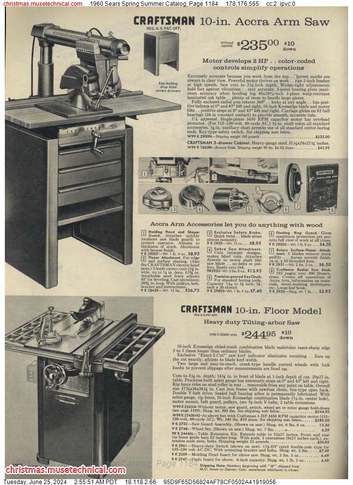 1960 Sears Spring Summer Catalog, Page 1184