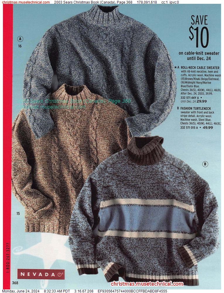 2003 Sears Christmas Book (Canada), Page 368