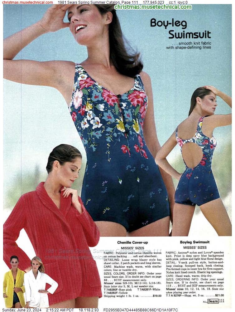 1981 Sears Spring Summer Catalog, Page 111