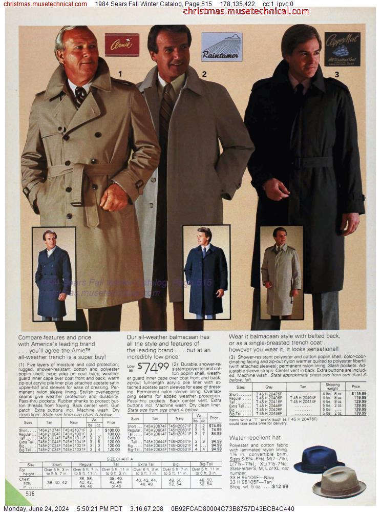 1984 Sears Fall Winter Catalog, Page 515