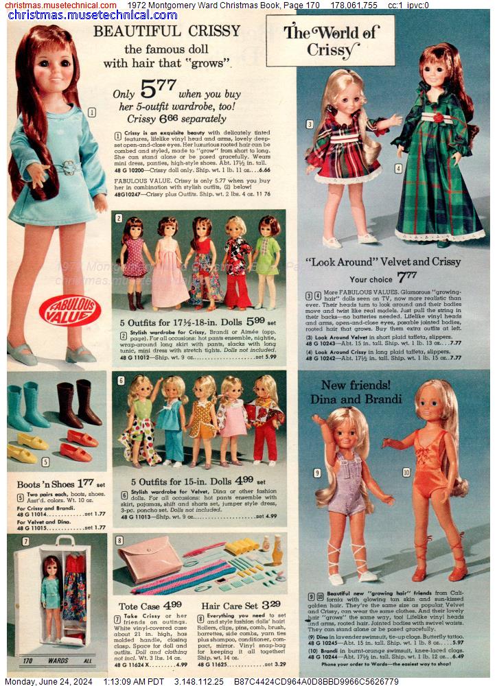 1972 Montgomery Ward Christmas Book, Page 170