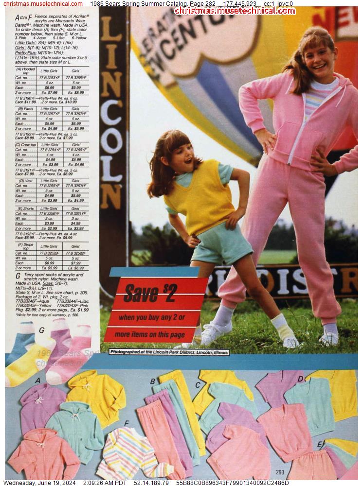 1986 Sears Spring Summer Catalog, Page 282