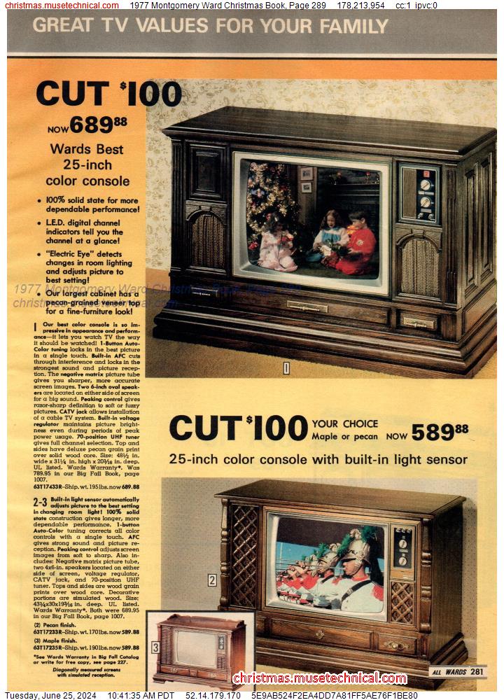 1977 Montgomery Ward Christmas Book, Page 289
