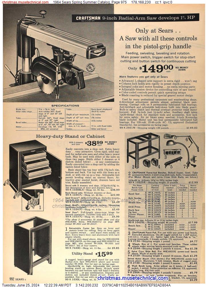 1964 Sears Spring Summer Catalog, Page 975