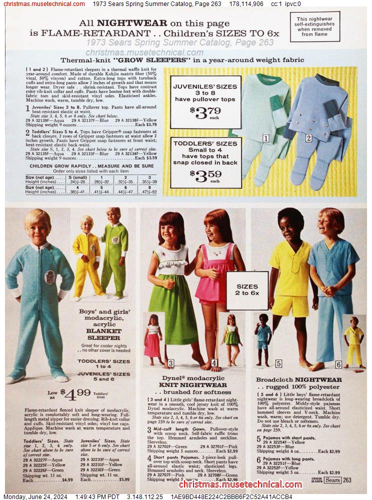 1973 Sears Spring Summer Catalog, Page 263