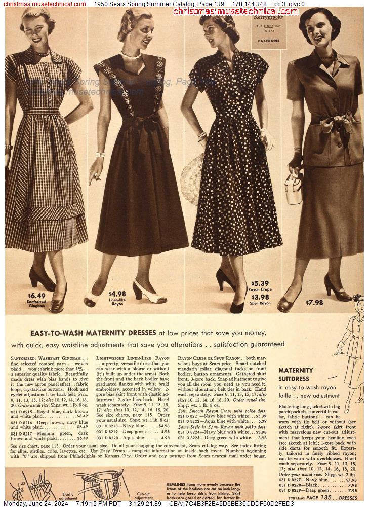 1950 Sears Spring Summer Catalog, Page 139