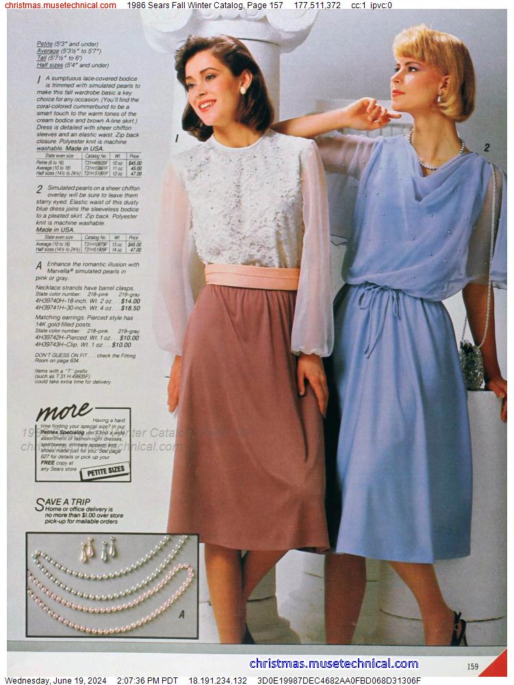 1986 Sears Fall Winter Catalog, Page 157