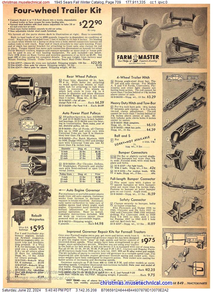 1945 Sears Fall Winter Catalog, Page 709