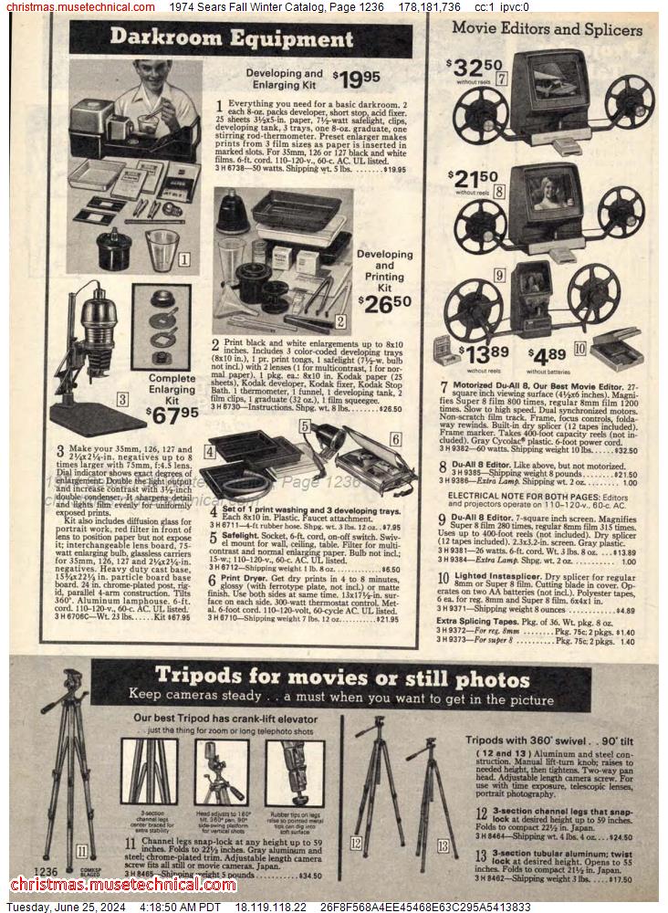 1974 Sears Fall Winter Catalog, Page 1236