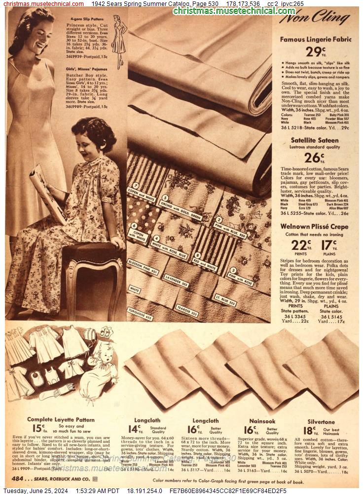 1942 Sears Spring Summer Catalog, Page 530