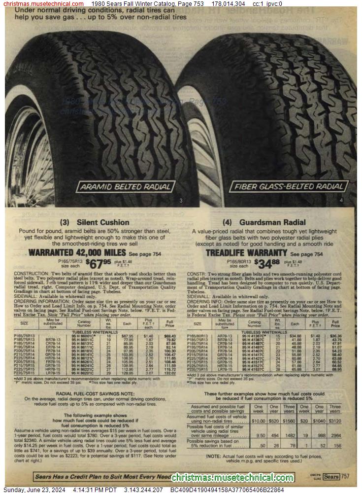1980 Sears Fall Winter Catalog, Page 753