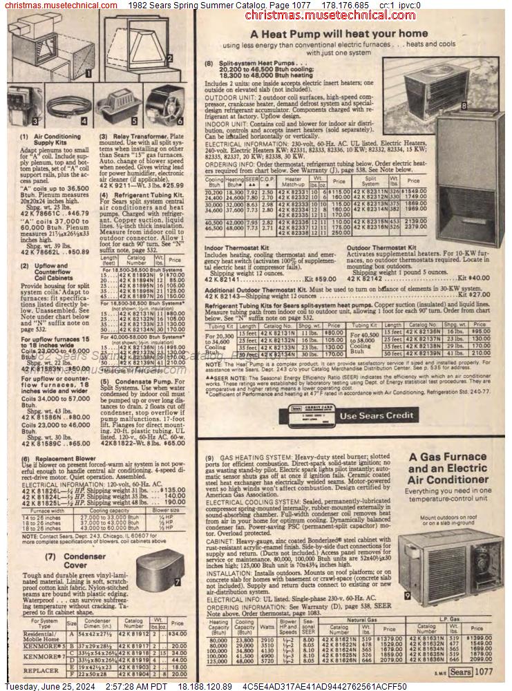 1982 Sears Spring Summer Catalog, Page 1077
