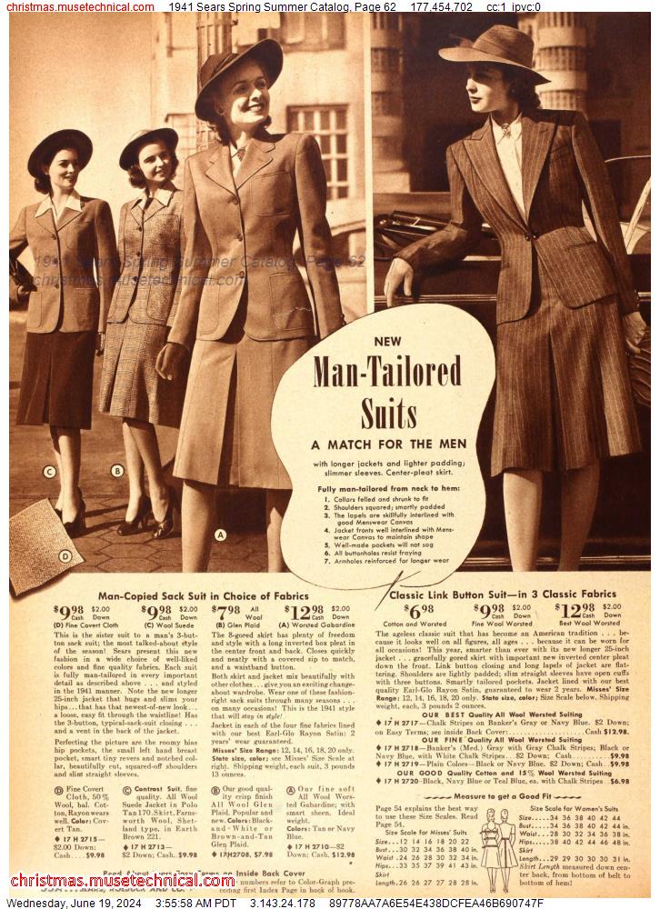 1941 Sears Spring Summer Catalog, Page 62