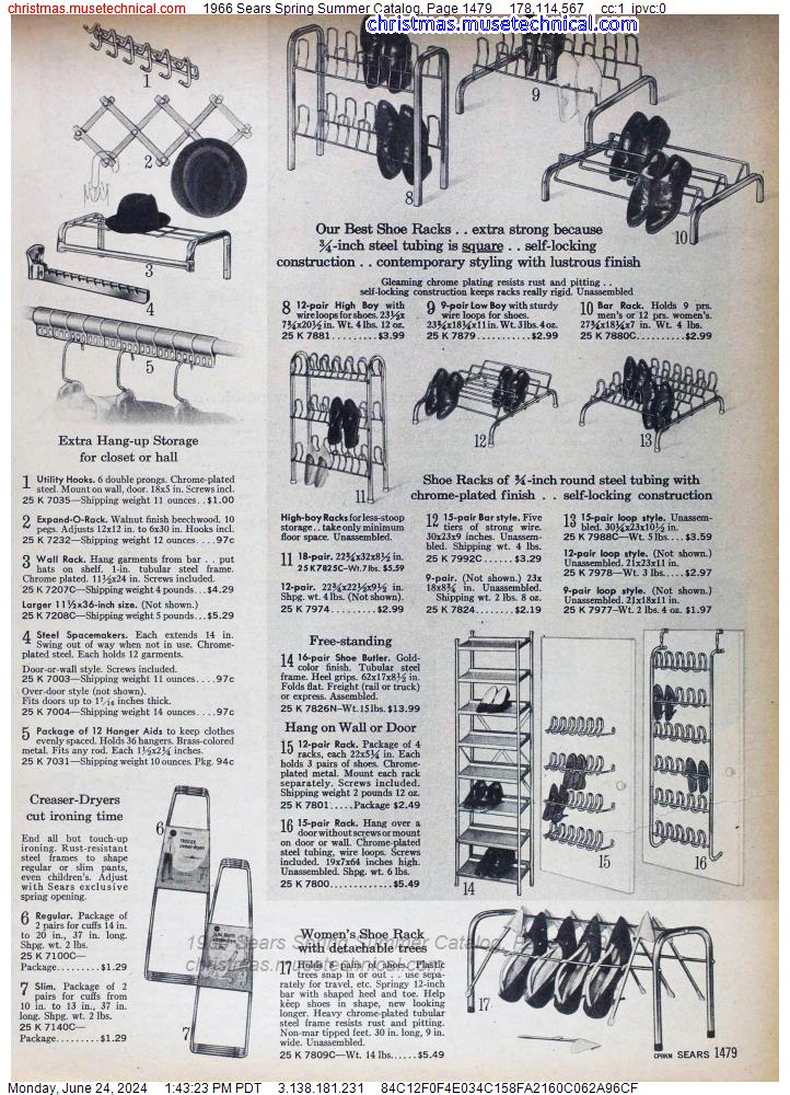 1966 Sears Spring Summer Catalog, Page 1479
