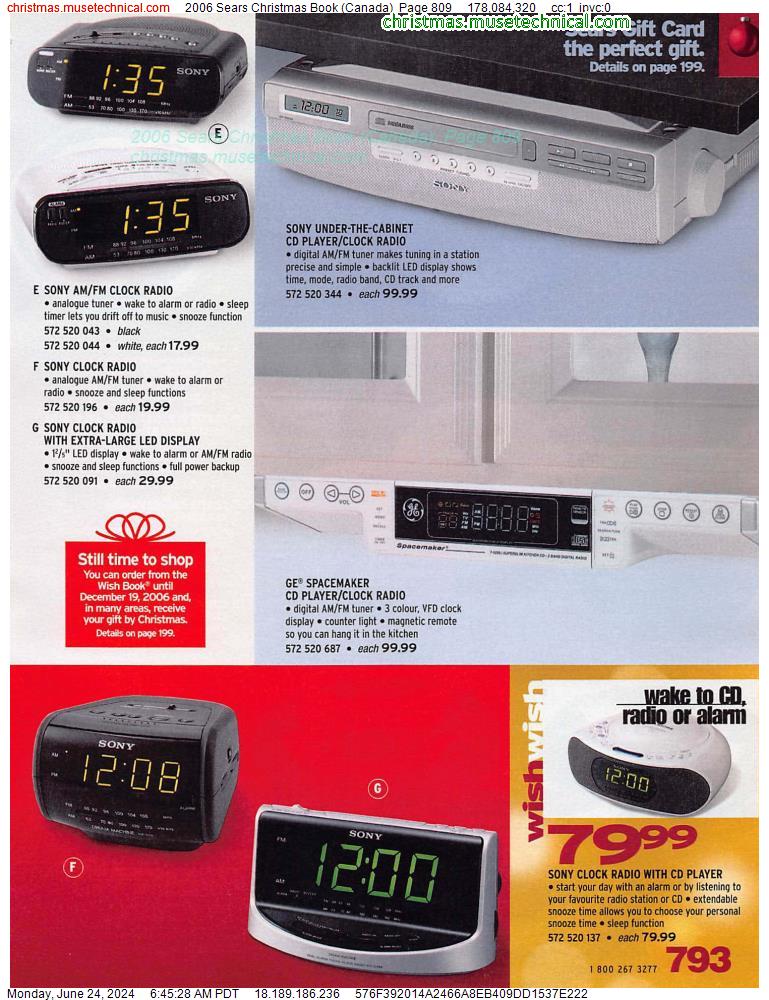 2006 Sears Christmas Book (Canada), Page 809