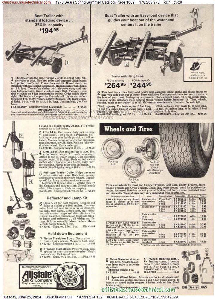 1975 Sears Spring Summer Catalog, Page 1069