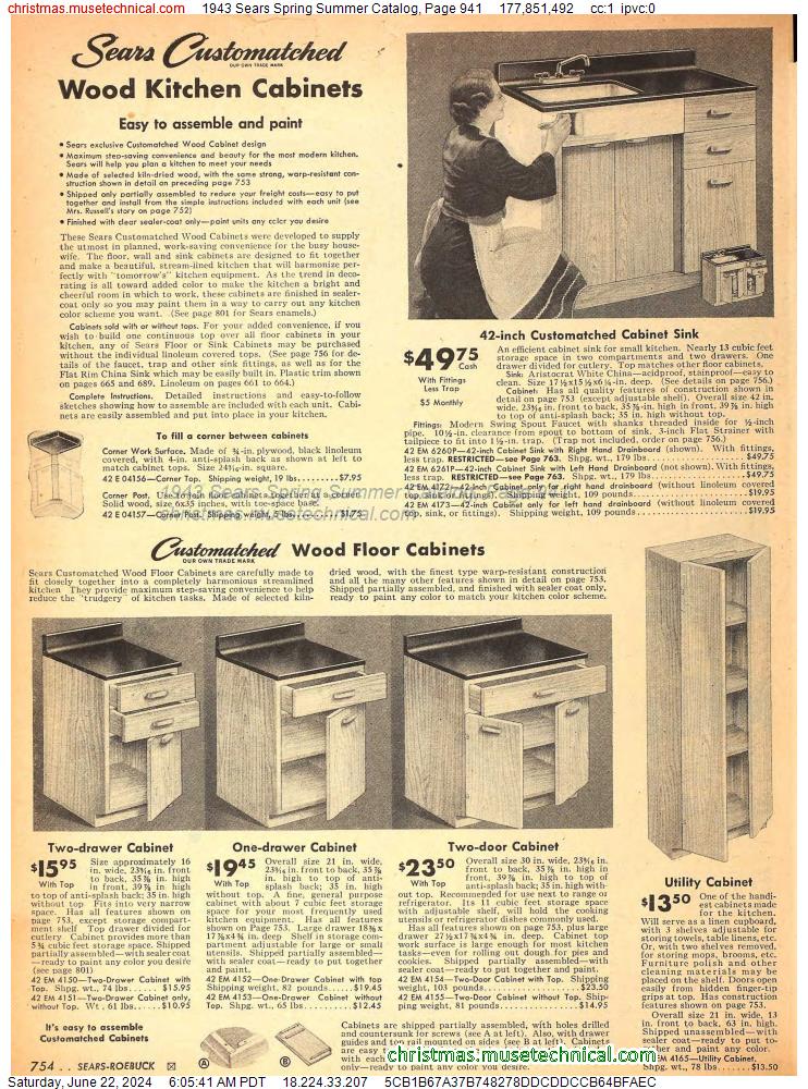 1943 Sears Spring Summer Catalog, Page 941