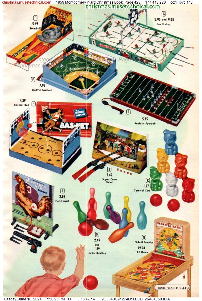 1959 Montgomery Ward Christmas Book, Page 423