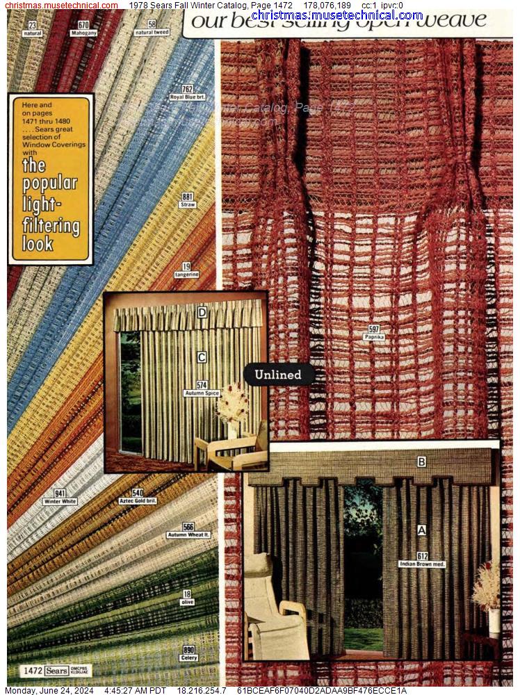 1978 Sears Fall Winter Catalog, Page 1472