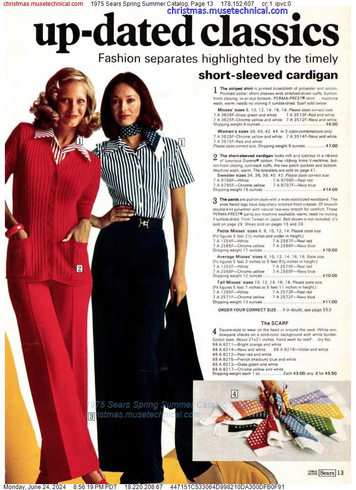 1975 Sears Spring Summer Catalog, Page 13